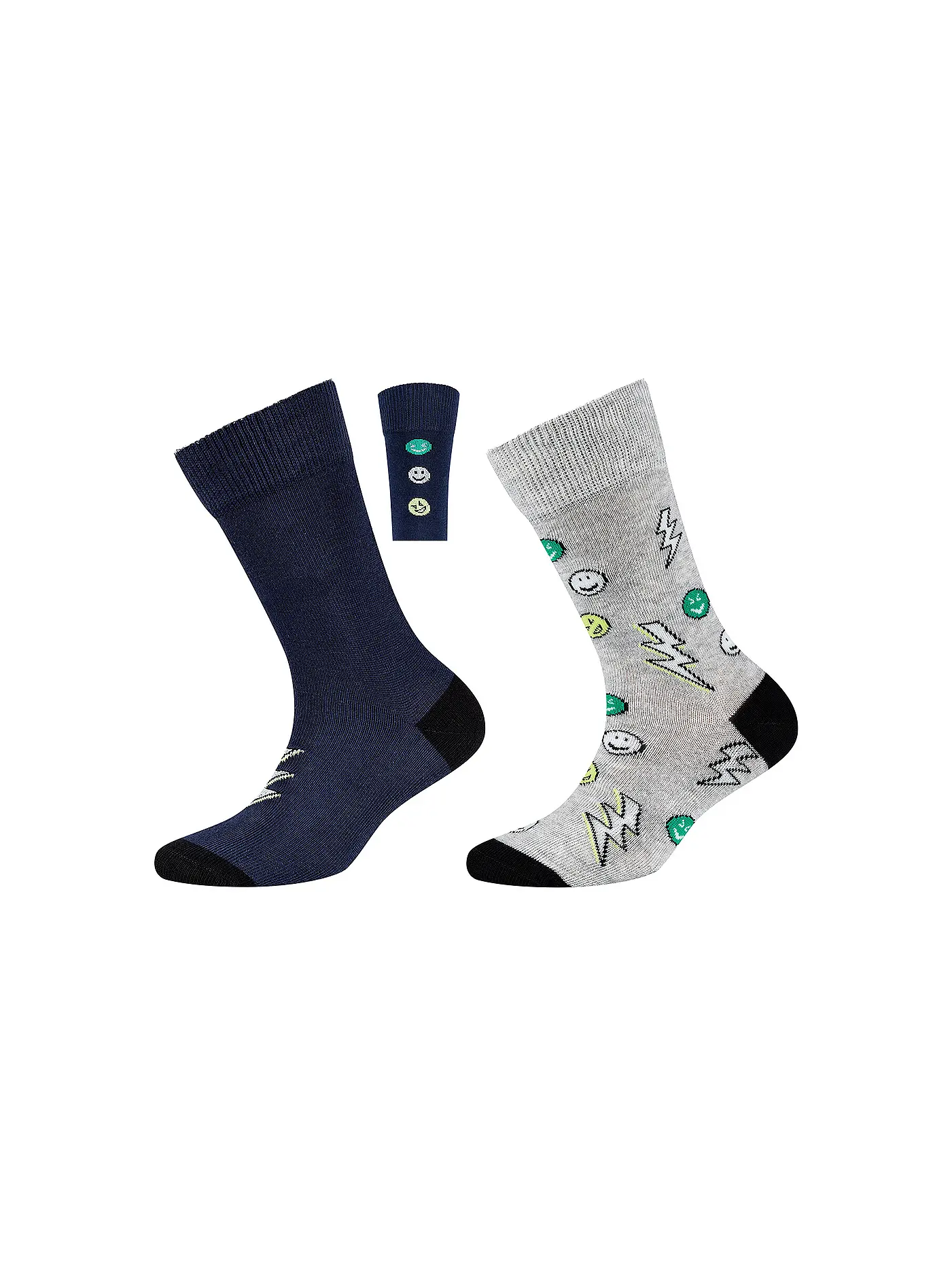 CAMANO | Jungen Socken 2er Pkg. fog melange | 